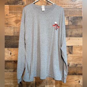 Gildan Women's Gray Red Black TTU Texas Tech Red Raider Long Sleeve Tee Shirt 2X